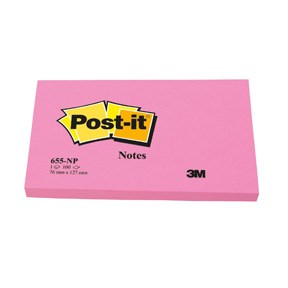 Post-it Notes 76x127 neon pink