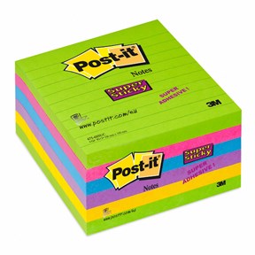 Post-it SS-Notes 101x101 lined ass. neon (6)