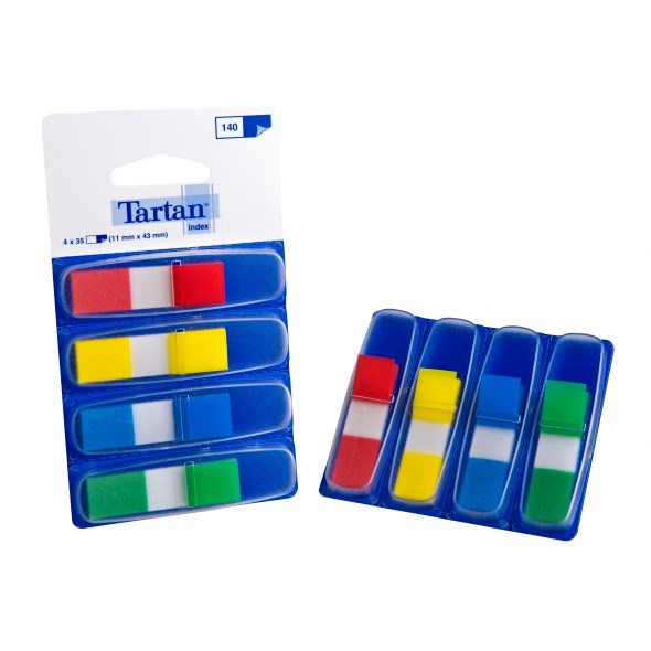 Tartan Index tabs 11x43 ass. colors (4)