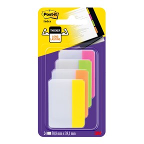 Post-it Index tabs 50,8x38,1 Strong ass. colors (4)