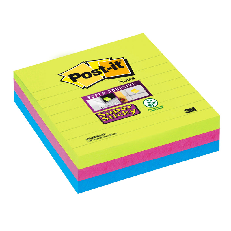 Post it SS-Notes 101x101 lined Rainbow (3)
