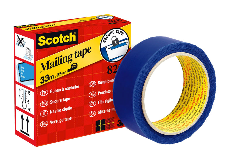 Mailing tape secure blue 35mmx33m