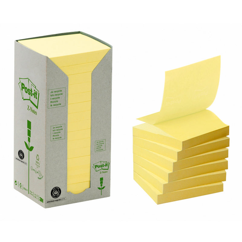 Post-it Z-Notes 76x76 recycled yellow (16)