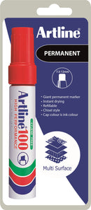Permanent Marker Artline 100 red 1/Bl.