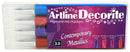 Artline Decorite Flat metallic 4-pack