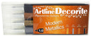 Artline Decorite bullet Modern metallic 4-pack