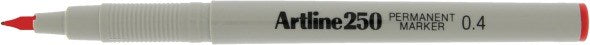 Artline 250 Writing Pen 0.4 red