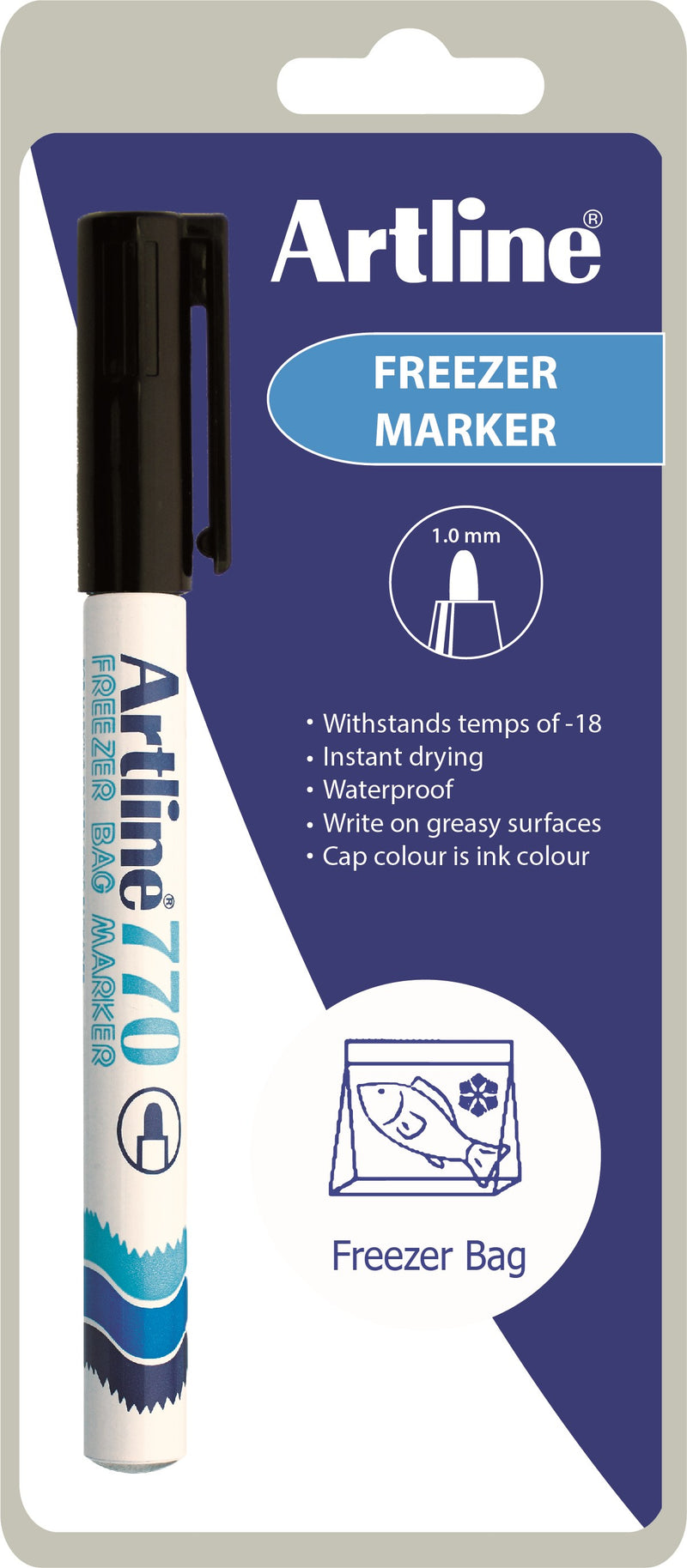 Artline 770/1Blist Freezer Marker Black