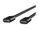 Thunderbolt 3 USB-C to USB-C Cable 100W, Black (0,8m)