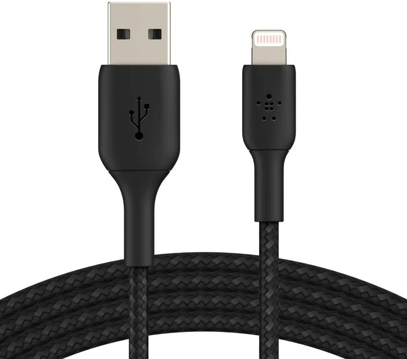 BOOST CHARGE Lightning to USB-A Cable Braided, 1M, Black