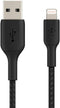 BOOST CHARGE Lightning to USB-A Cable Braided, 2M, Black
