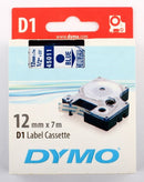 Tape D1 12mmX7m blue/trans