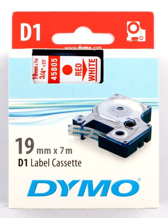 Tape D1 19mmx7m red/white