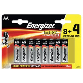 Energizer MAX AA/LR6 (8+4 pack)