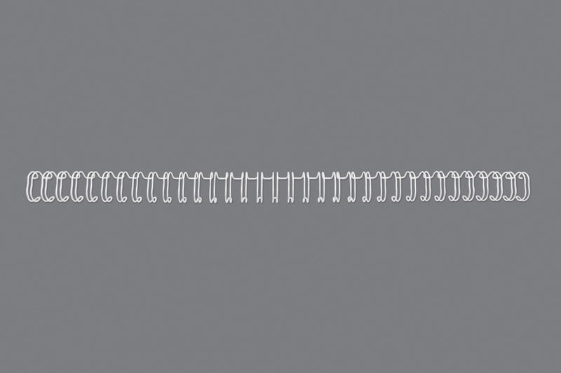 GBC Binding wire 3:1 NO5 8mm A4 white (100)