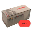 METO Labels 22x12 G2 red 7-rolls