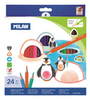 MILAN Color pens ergo grip 24/box