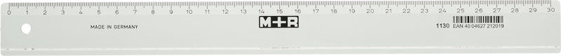 Ruler clear plastic M+R 30cm