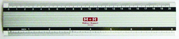 Ruler aluminium M+R 20cm