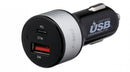 Dual Power Delivery Car Charger USB-C 27W x 2.4AMP (12W)