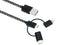 3in1 Lightning+MicroUSB+USB-C, Black (1m)
