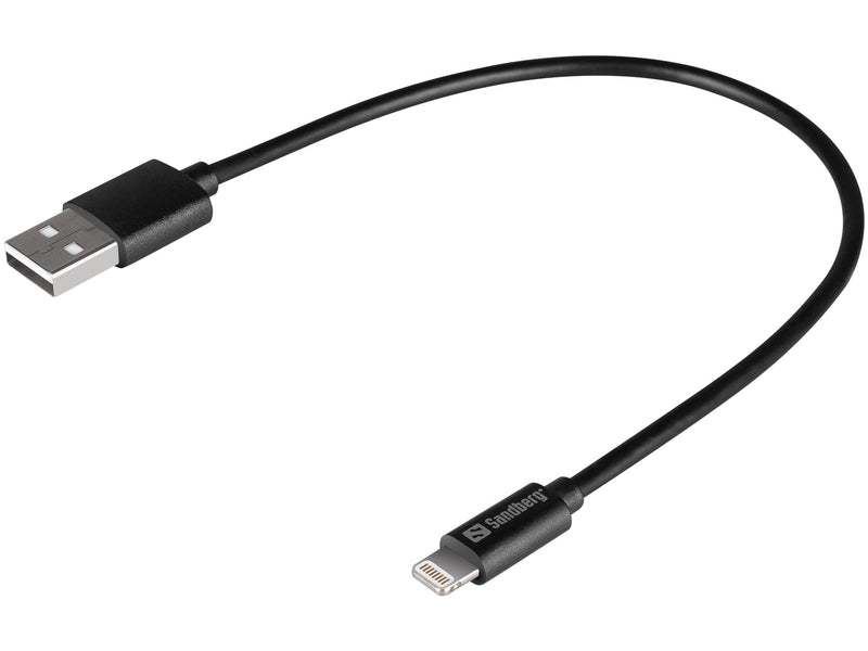 Sandberg USB>Lightning MFI, Black (0,2m)