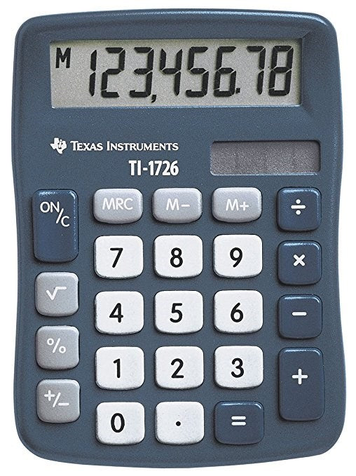 Texas TI-1726 solar calculator