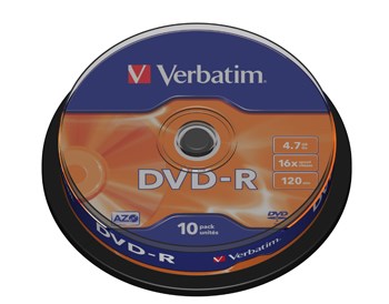DVD-R General, 16X, Branded Matt Silver (10)